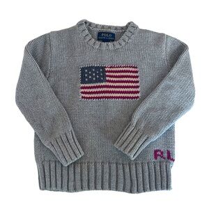 Polo Ralph Lauren Cotton Iconic Flag Jumper Sweater Unisex 4T